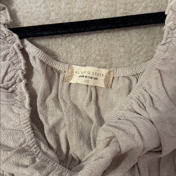 Altar'd State Ruffled Cream Blouse - Picture 2 of 4